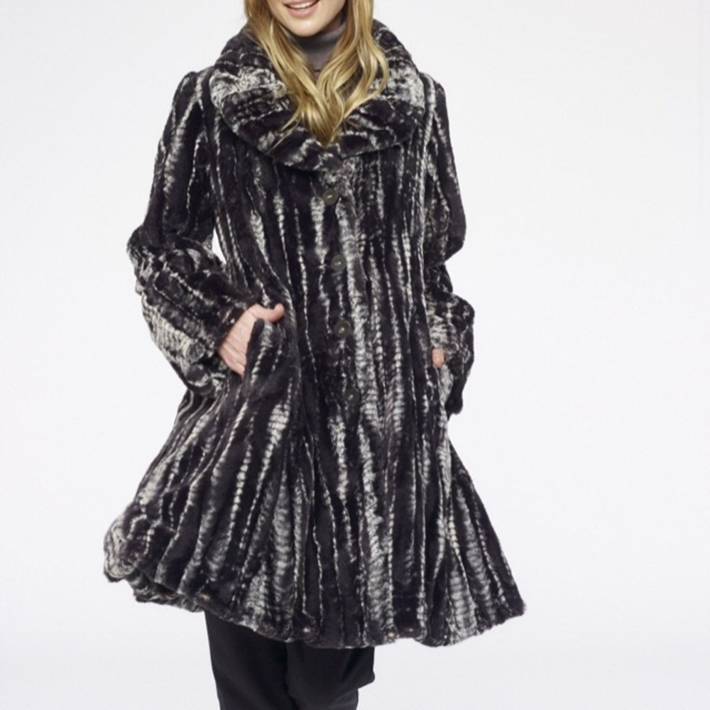 Parkhurst faux fur fit and flare coat